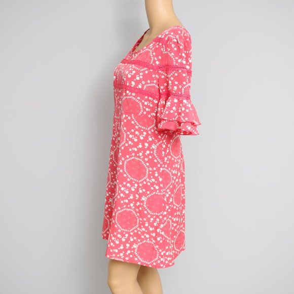 NEW Free People Bell Sleeve Boho Shift Dress Sz 6 - Picture 2 of 8